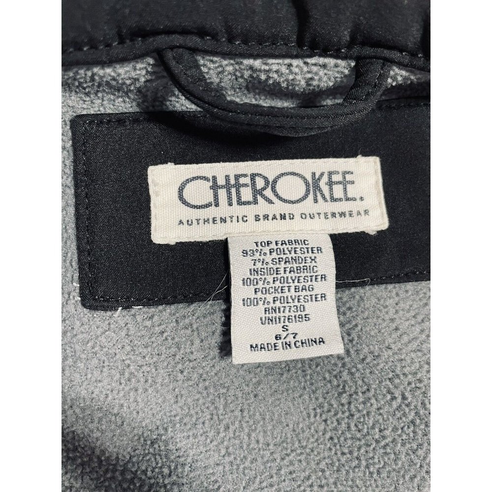 Cherokee Boys Black Zip Up Jacket Size S 6/7 Single Layer - Picture 7 of 8